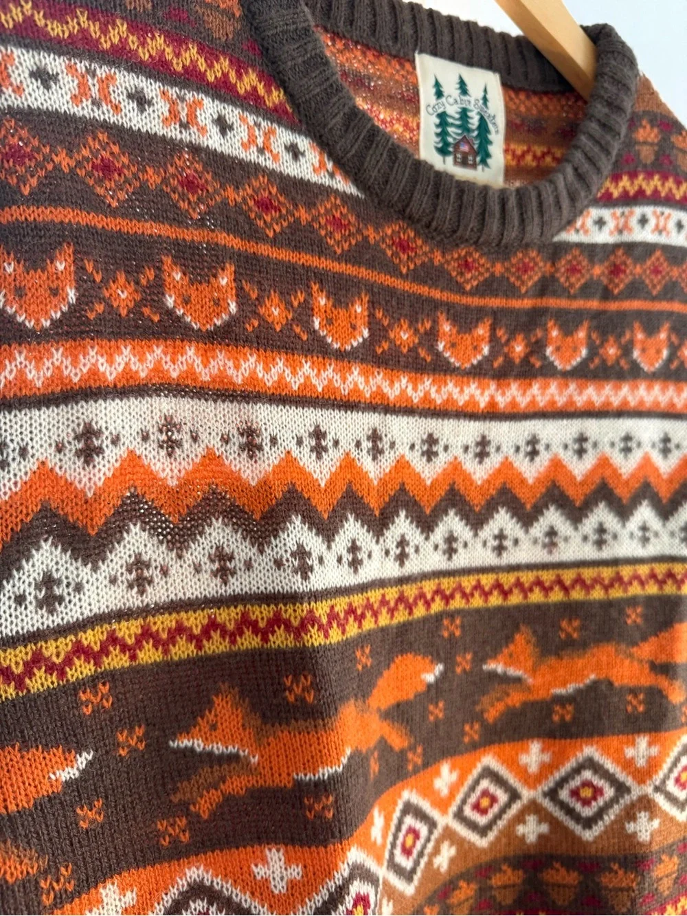 Kiel James Patrick Fantastic Mr. Fox Sweater Crewneck in Brown, size M